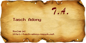 Tasch Adony névjegykártya